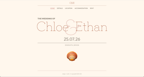 Chloe & Ethan Wedding website